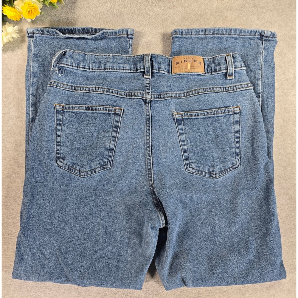 Y2K Riders by Lee Womens 14P Blue Denim Straight Leg Jeans Medium Wash Classic